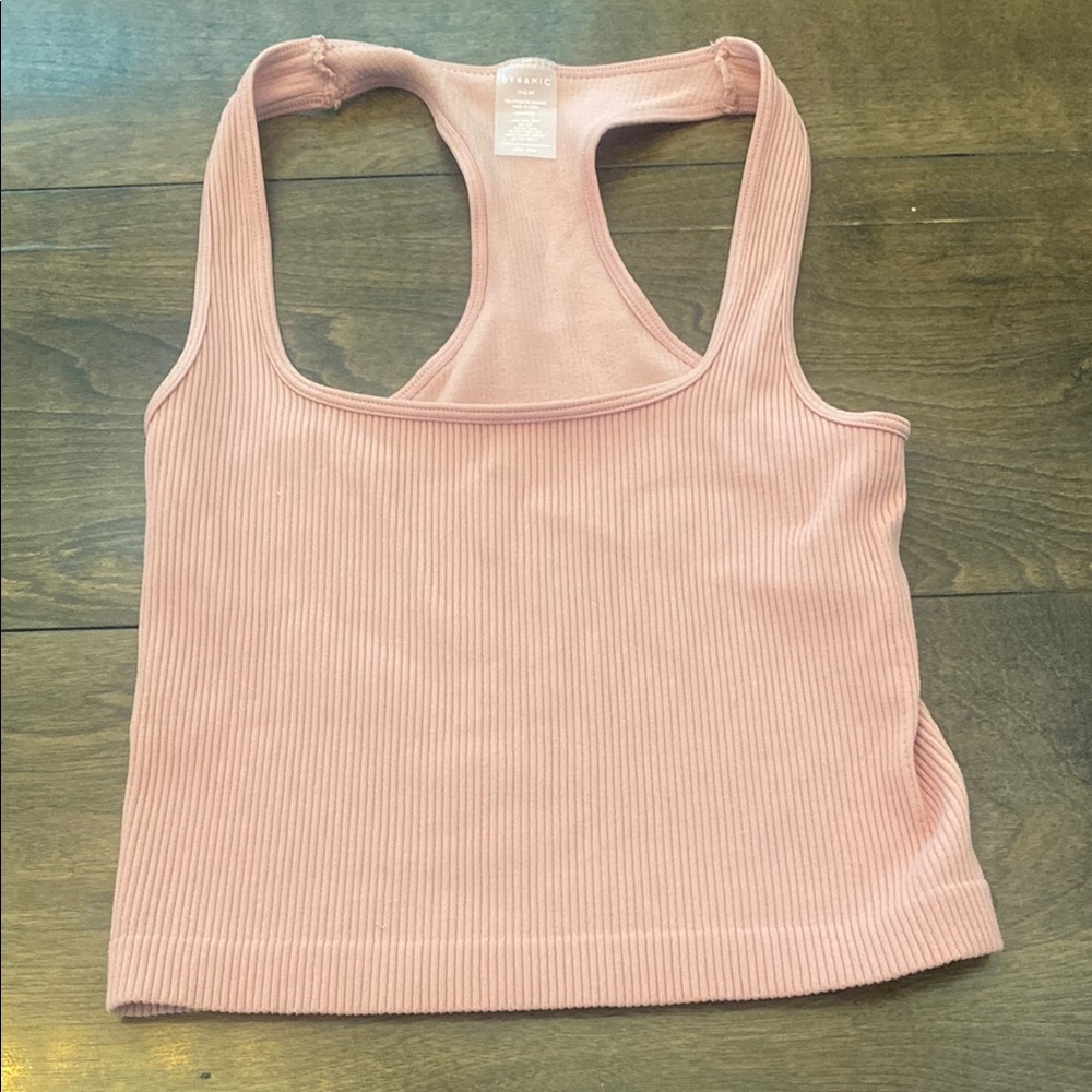 Pink Ribbed Tank Top